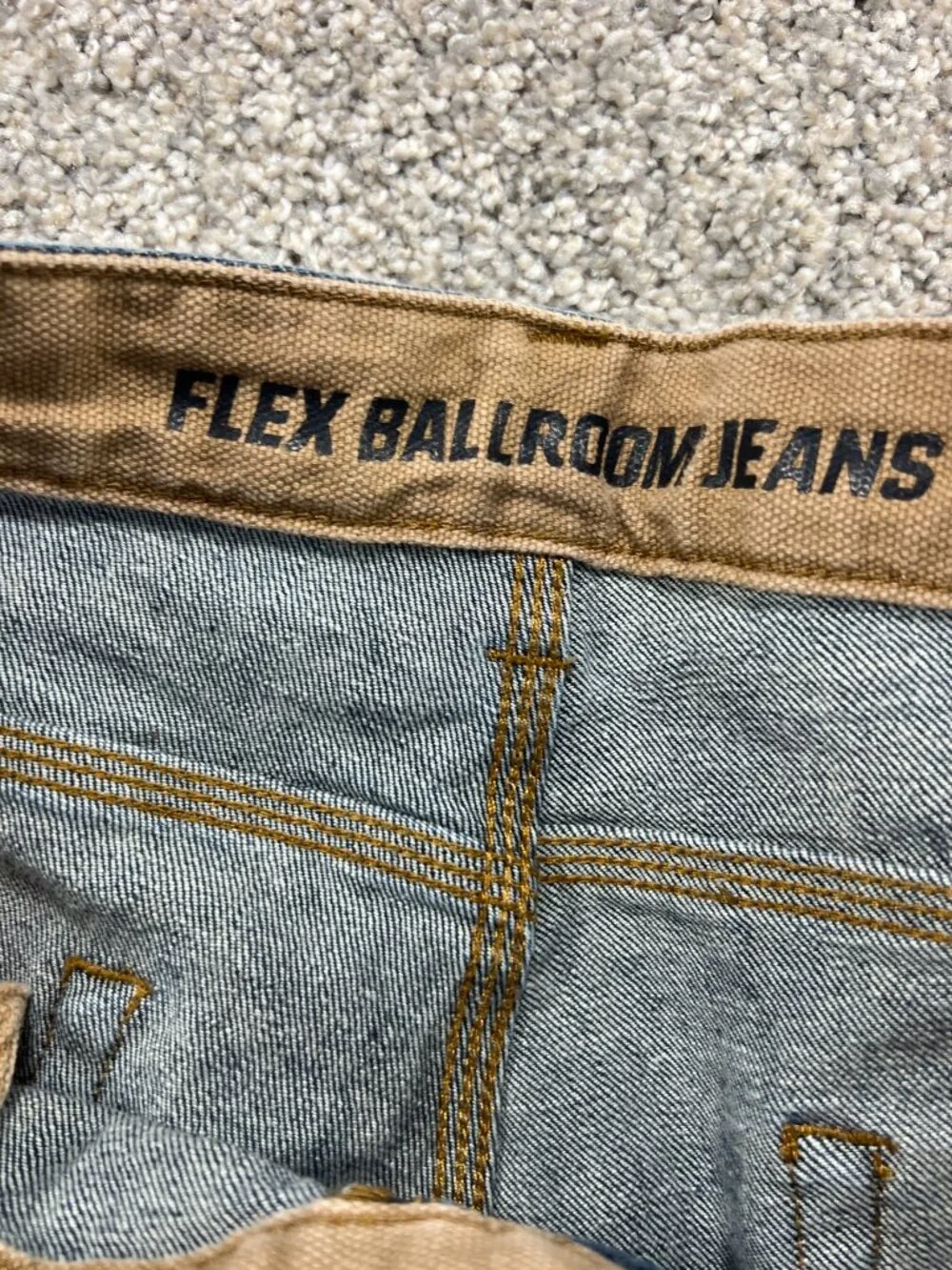 Mens Duluth Trading‎ Company Flex Ballroom Denim Blue Jeans Relaxed Fit 38x32